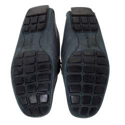 مملوكة مسبقًا حذاء لوفرز لوي فيتون "مونت كارلو" بطراز سليب أون جلد نوبوك رصاصي مقاس 43