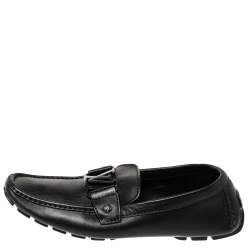 Louis Vuitton Black Leather Montaigne Loafers Size 40.5 Louis Vuitton