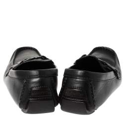 Pre Owned حذاء لوفرز لوي فيتون مونت كارلو جلد أسود مقاس 40.5