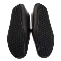 Pre Owned Louis Vuitton Black Leather Slip On Loafers Size 43