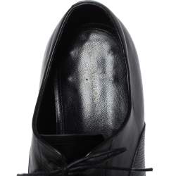 Pre Owned حذاء أكسفورد  لوي فيتون أربطة جلد أسود 42.5