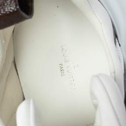 مملوكة مسبقًا Louis Vuitton White Fabric And Monogram Canvas Archlight Lace Up Sneakers Size 39