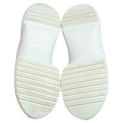 مملوكة مسبقًا Louis Vuitton White Fabric And Monogram Canvas Archlight Lace Up Sneakers Size 39