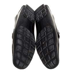 Pre Owned Louis Vuitton Black Leather Monte Carlo Loafers Size 43.5