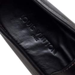 Pre Owned Louis Vuitton Black Leather Monte Carlo Loafers Size 43.5