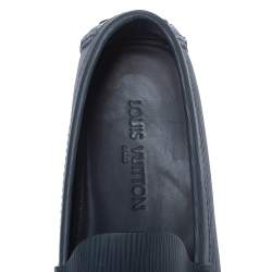 Louis Vuitton Blue Leather Driver Slip On Loafers Size 43