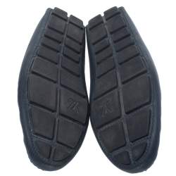 Louis Vuitton Blue Leather Driver Slip On Loafers Size 43