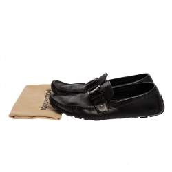 Pre Owned Louis Vuitton Black Leather Monte Carlo Loafers Size 43.5