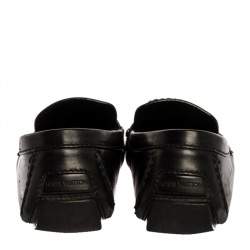 Pre Owned Louis Vuitton Black Leather Monte Carlo Loafers Size 43.5