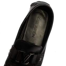 Pre Owned Louis Vuitton Black Leather Monte Carlo Loafers Size 43.5