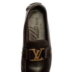 مملوكة مسبقًا حذاء لوفرز لوي فيتون مونت كارلو جلد بني مقاس 41.5