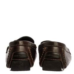 مملوكة مسبقًا حذاء لوفرز لوي فيتون مونت كارلو جلد بني مقاس 41.5