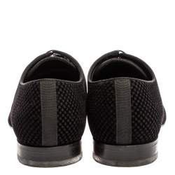 Pre Owned حذاء ديربي لوي فيتون قطيفة دامييه بيتيت أسود مقاس 44