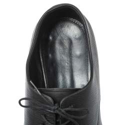 Pre Owned Louis Vuitton Black Leather Lace Up Oxford Size 43.5