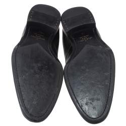 Pre Owned Louis Vuitton Black Leather Lace Up Oxford Size 43.5