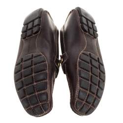 Louis Vuitton Brown Leather Monte Carlo Loafers Size 41.5