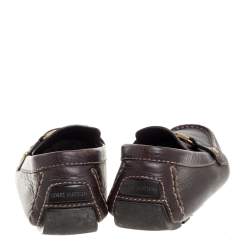 Louis Vuitton Brown Leather Monte Carlo Loafers Size 41.5