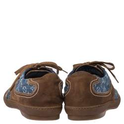 مملوكة مسبقًا Louis Vuitton Monogram Denim And Suede Sneakers Size 41