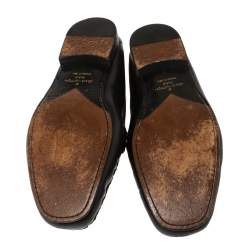 Pre Owned حذاء لوفرز لوي فيتون "مونتانغن" جلد أسود مقاس 40