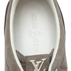 Louis Vuitton Grey/Brown Suede And Leather Low Top Sneakers Size 41.5