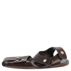 Leather sandals Louis Vuitton Brown size 42 EU in Leather - 35954336