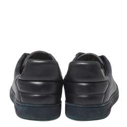 مملوكة مسبقًا Louis Vuitton Damier Graphite Canvas And Black Leather Frontrow Low Top Sneakers Size 41