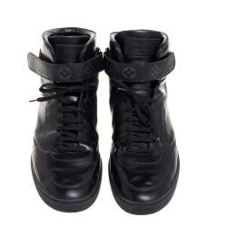 مملوكة مسبقًا Louis Vuitton Monogram Eclipse Canvas and Leather Passenger High Top Sneakers Size 44