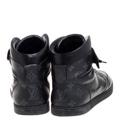 مملوكة مسبقًا Louis Vuitton Monogram Eclipse Canvas and Leather Passenger High Top Sneakers Size 44