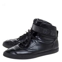 مملوكة مسبقًا Louis Vuitton Monogram Eclipse Canvas and Leather Passenger High Top Sneakers Size 44