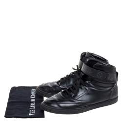 مملوكة مسبقًا Louis Vuitton Monogram Eclipse Canvas and Leather Passenger High Top Sneakers Size 44
