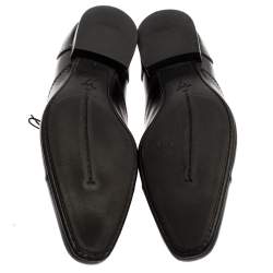 Louis Vuitton Black Leather Cap Toe Lace Up Derby Size 42.5