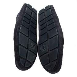 Pre Owned حذاء لوفرز لوي فيتون سويدي دامييه إينفيني أزرق كحلي مقاس 45.5