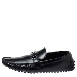 مملوكة مسبقًا حذاء لوفرز لوي فيتون "مونت كارلو" جلد أسود مقاس 45