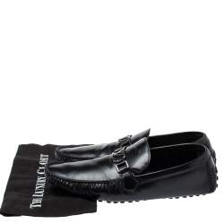 مملوكة مسبقًا حذاء لوفرز لوي فيتون "مونت كارلو" جلد أسود مقاس 45