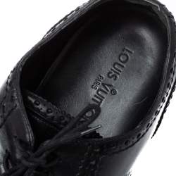 Louis Vuitton Black Brogue Leather Explorer Sneakers Size 43.5