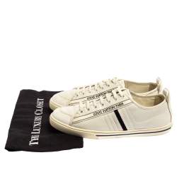Louis Vuitton White Leather Logo Low Top Sneakers Size 41