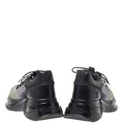 Pre Owned حذاء رياضى لوى فيتون منخفض من أعلى ران أوى بالس شبك وجلد رمادى / أسود مقاس 39