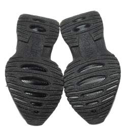 Pre Owned حذاء رياضى لوى فيتون منخفض من أعلى ران أوى بالس شبك وجلد رمادى / أسود مقاس 39