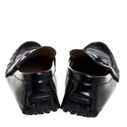 مملوكة مسبقًا حذاء لوفرز لوى فيتون هوكينهايم جلد أسود مقاس 42