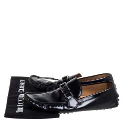 مملوكة مسبقًا حذاء لوفرز لوى فيتون هوكينهايم جلد أسود مقاس 42