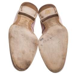 مملوكة مسبقًا Louis Vuitton Pink Brogue Nubuck Leather Melrose Derby Size 43