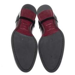 Pre Owned Louis Vuitton Black Leather Greenwich Ankle Boots Size 42.5