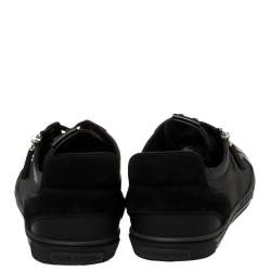 Pre Owned حذاء رياضى لوى فيتون بانشى سويدى وجلد غرافيتى داميه رمادى / أسود مقاس 42