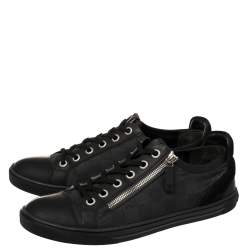 Pre Owned حذاء رياضى لوى فيتون بانشى سويدى وجلد غرافيتى داميه رمادى / أسود مقاس 42