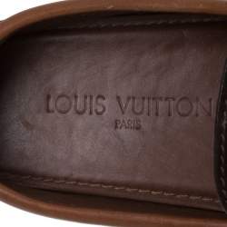 Louis Vuitton Brown Suede And Leather Monte Carlo Loafers Size 42