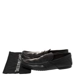 Louis Vuitton Black Leather Slip On Loafers Size 43.5