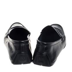 Louis Vuitton Black Leather Loafers Size 42.5