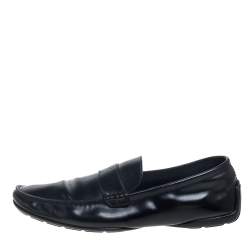 Louis Vuitton Black Leather Loafers Size 42.5