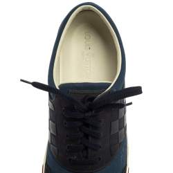 Pre Owned حذاء رياضى لوى فيتون بينبال سويدى وكانفاس كحلى / أزرق مقاس 43