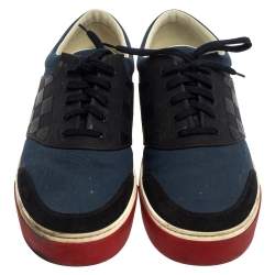 Pre Owned حذاء رياضى لوى فيتون بينبال سويدى وكانفاس كحلى / أزرق مقاس 43